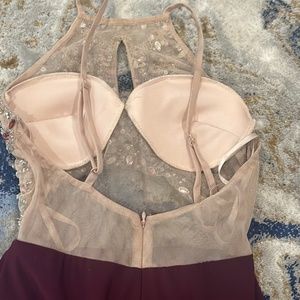 Sparkly burgundy gown